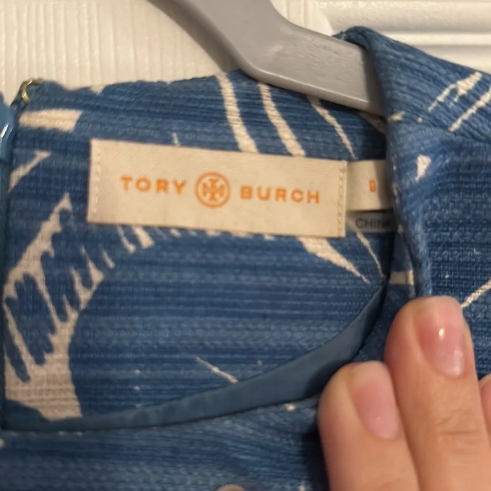 Tory Burch Palm Leaf Shift Dress W/ Pockets